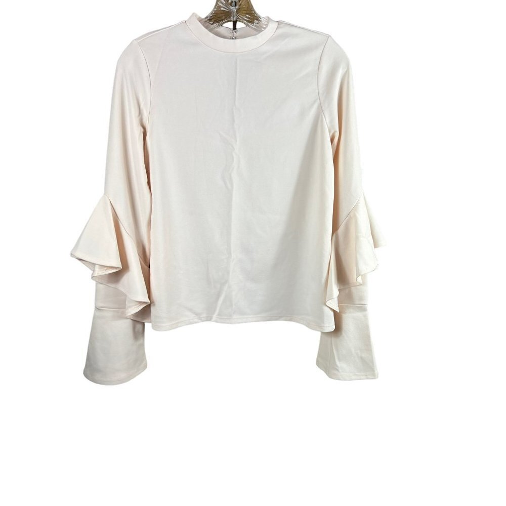 Leith Women's Light Pink Flare Sleeve  Blouse